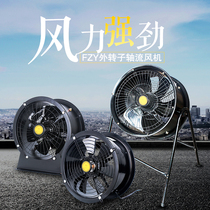 FZY external rotor axial flow fan low noise axial flow fan kitchen exhaust fume 220V380 strong pipeline fan