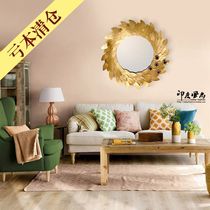 Indian fashion imported European mirror art creative living room bedroom porch background Wall Wall Wall wrought iron decoration