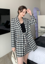 Lieer Haute Couture LRKS〖Checkerboard Wool Jacket〗Wool plaid tweed skin-friendly early autumn fashion suit