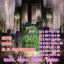 Encrypted silver wire curtain Wedding hanging curtain Wedding decoration stage ceiling decoration Home line curtain Entrance partition door curtain