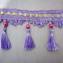 Wire curtain Pearl lace tassel curtain Head curtain eyebrow processing fee multi-color curtain DIY accessories