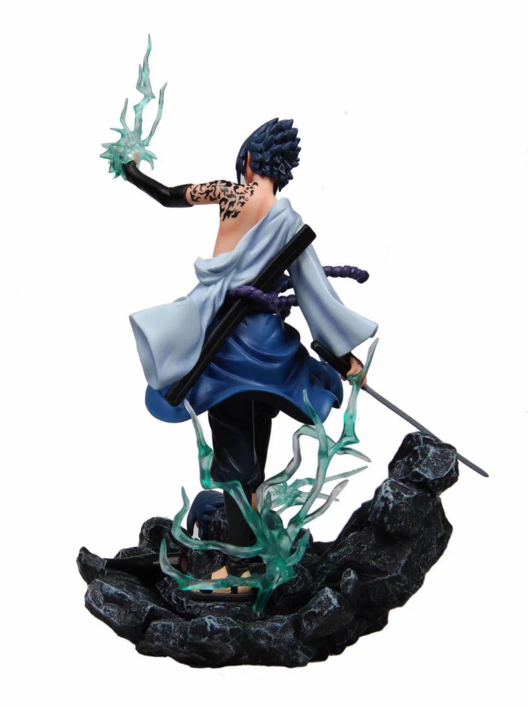 anime peripheral naruto uchiha gk sasuke exchangeable head statue model figure figure decoration