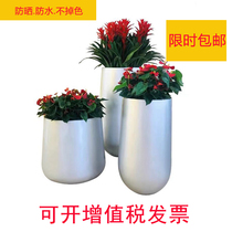 FRP diamond flower Ware hotel club landing Flower Bowl creative combination round flower pot shopping mall special-shaped large flower pot