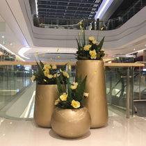 FRP hotel vase outdoor landing large combination flower bowl Nordic creative simple flower pot round Flower Bowl