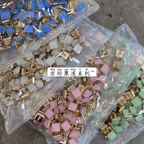 YOMOSTUDIO square jelly series shirt button fine edge Phnom Penh Colour wool cardiovert shirt button