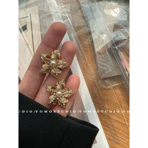 YOMOSTUDIO Flower Button Pearl Diamond Button Tweed Wool Top Suit Coat Button Decorative Button