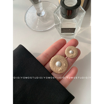 YOMOSTUDIO Xiaoxiang medieval style button metal jacket button suit tweed pearl button woolen
