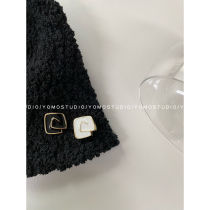YOMOSTUDIO metal button Fashion Square cashmere irregular coat buckle childrens clothing woolen buckle