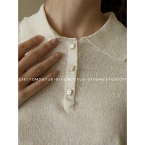 YOMOSTUDIO Xiaoxiang 100 lap wind metal button shirt open-shirt imitation shell button fur coat jacket buckle