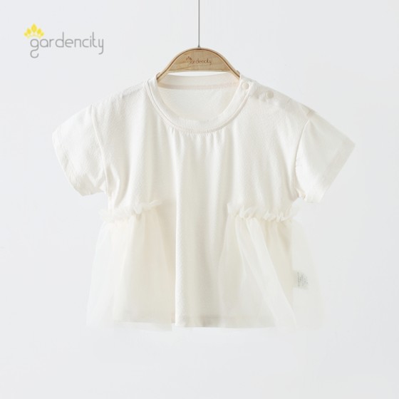 Baby short-sleeved T-shirt summer thin pearl jacquard sweet mesh baby girl half-sleeved top summer princess style
Baby short-sleeved T-shirt summer thin pearl jacquard sweet mesh baby girl half-sleeved top summer princess style