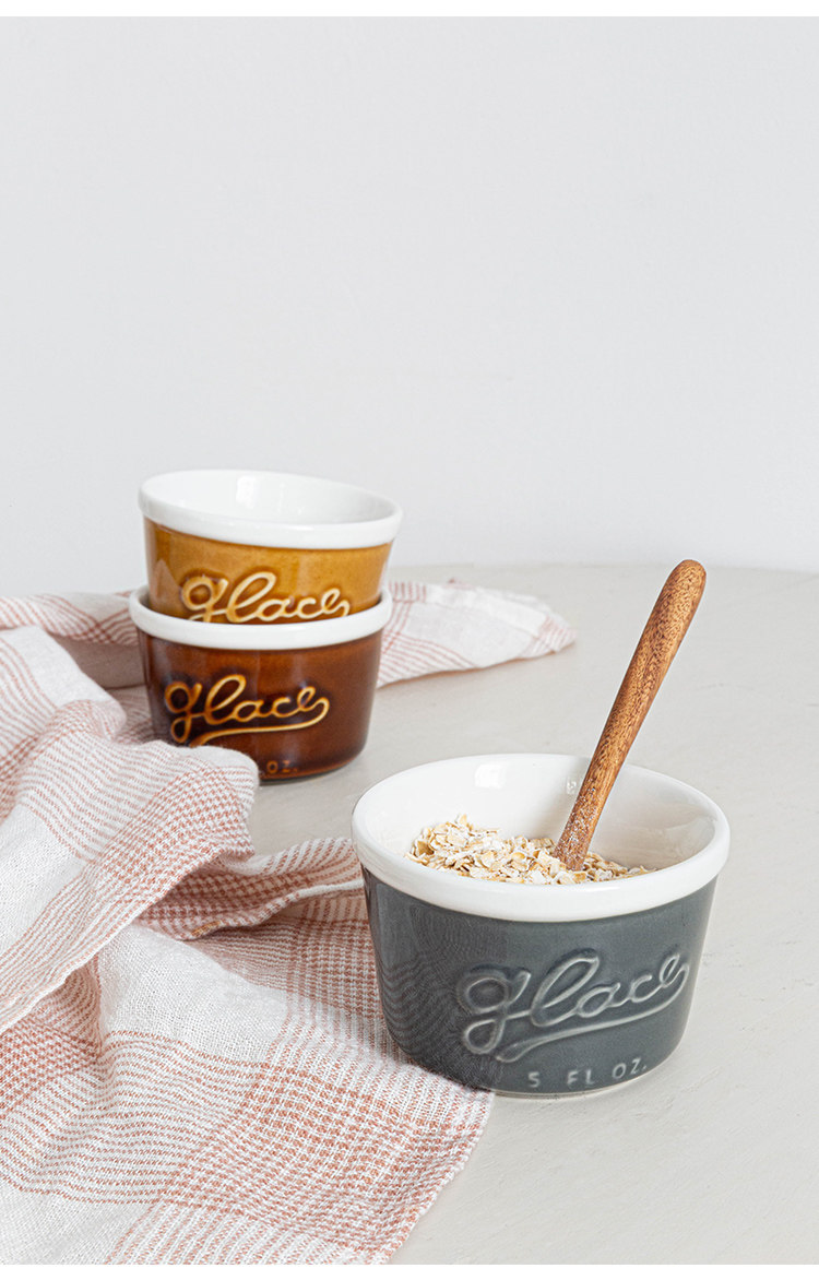 陶瓷烘焙布丁碗蛋糕杯舒芙蕾烤箱烤碗蒸蛋盅甜品小碗餐具北欧