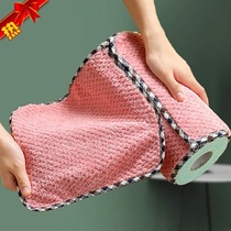 Hotel rag is absorbent and non-stained with oil. Dirty-resistant kitchen supplies. Office wipe table cleaning towel without losing hair