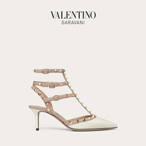 VALENTINO VALENTINO GARAVANI ROCKSTUD patent leather lace-up stud heels sandals