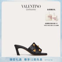 Valentino Valentino Lady Roman Stud Sewn Goat Leather Sandals High Heel Shoes