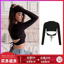 OLASTAGE Australian designer brand RUNAWAY new European and American hot girl sexy backless lace-up top