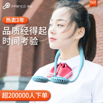Puzhi 2021 new halter neck fan lazy small student electric fan hanging neck mini usb charging small fan portable portable small shoulder neck outdoor travel head-mounted fan
