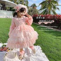 Spring Lolita baby girl 2022 new skirt Lolita dress princess dress mesh tutu skirt embroidery