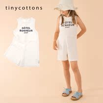 Clear bin does not deback Tinycottons male and female child baby sleeveless shorts Children neutral one-piece clothes