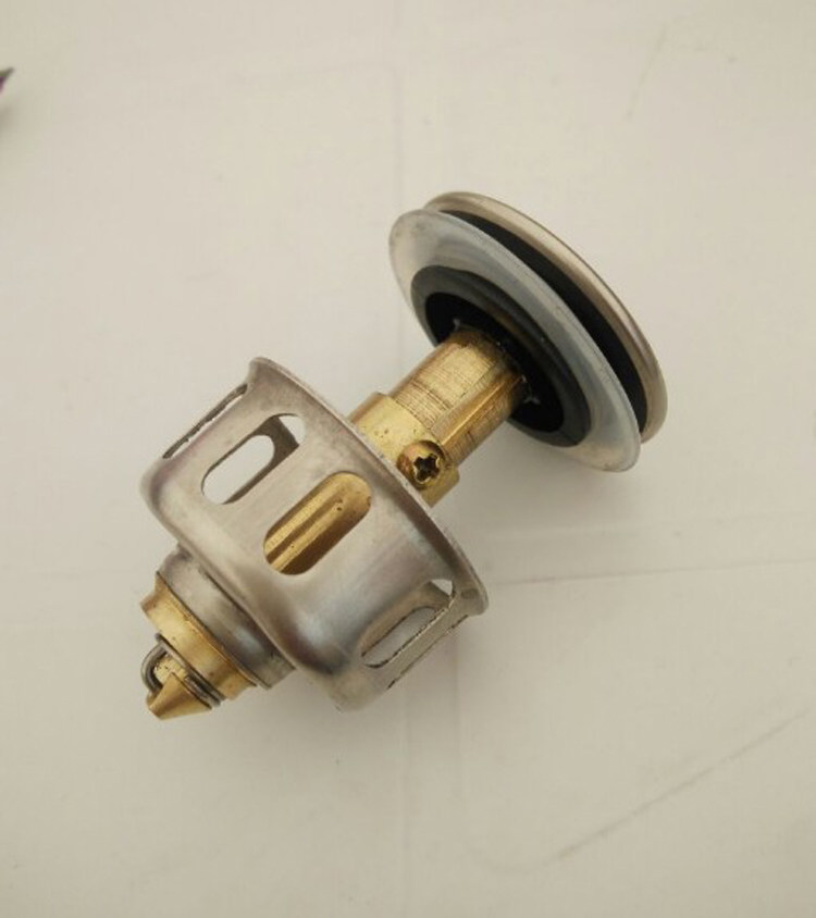 弹跳按压配件面盆面盆下水器面盆芯带不锈钢提篮面盆下水塞子