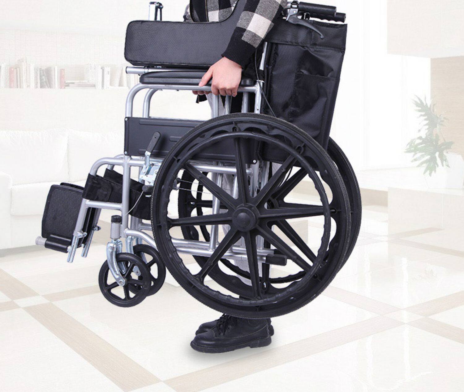 轮椅折叠轻便小型多功能带坐便器老人老年便携残疾人代步车手推车