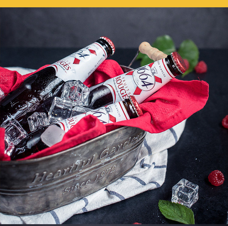 法国进口凯旋1664果味啤酒rose桃红白啤/树莓玫瑰/百香果24瓶1668