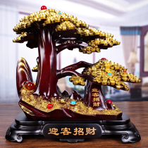 Yingke pine cash tree ornaments New House moved to the living room Zhaojia tree ornaments company front shop opening fortune tree