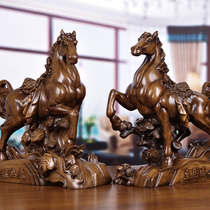 Horse ornaments a pair of home decorations lucky feng shui craft gifts horse to success living room office furnishings
