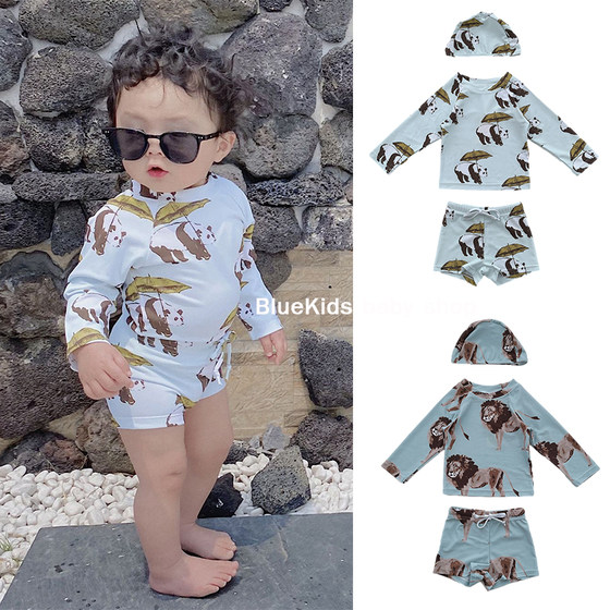 Children's swimsuit boys 2024 new long -sleeved sunscreen set Summer baby split swimwear beach swimming trunks
Children's swimsuit boys 2024 new long -sleeved sunscreen set Summer baby split swimwear beach swimming trunks