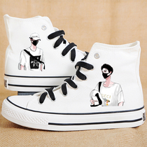 Today it is appropriate to post autumn fat Bo Jun Yixiao shoes canvas shoes Cool boy cover web rescue clothing series Xiao Zhan rescue shoes