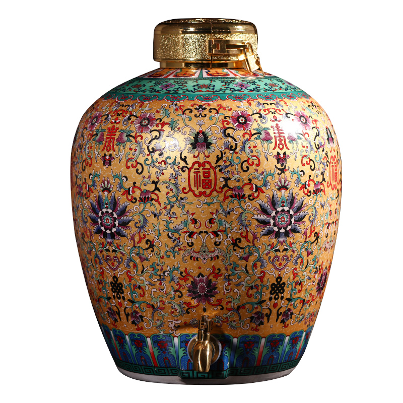 Jingdezhen ceramic terms jars bottle hip 10 jins 20 jins 50 pounds with leading domestic wine jar of it