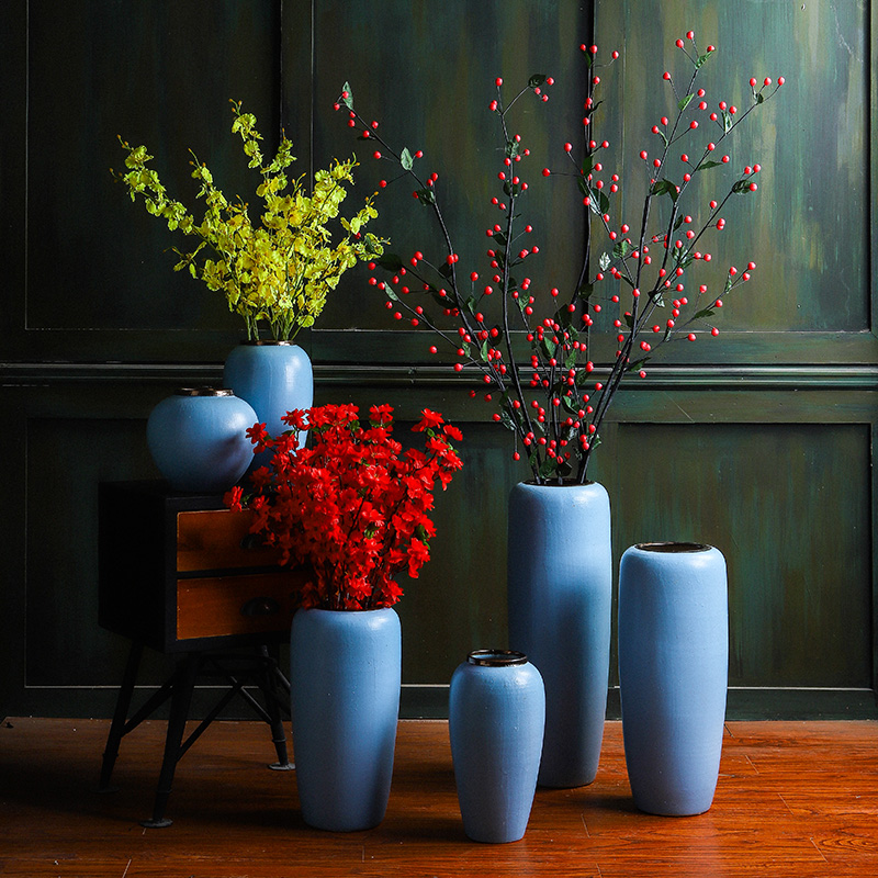 Lou qiao I and contracted vase furnishing articles flower arranging large sitting room be born American retro jingdezhen ceramic flowers