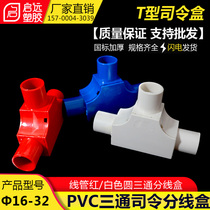 PVC tube three-way commander box 16 threading tube 20 open distribution box with cover wire box cassette 3 three-fork joint