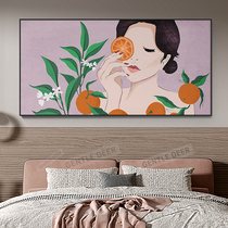 Nordic living room sofa background wall painting literary beauty bedroom bedside decoration painting hanging painting small fresh dining room mural