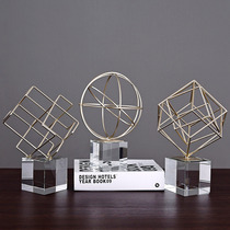 Modern creative metal ornaments light luxury hotel living room home TV cabinet porch decoration simple decoration gift