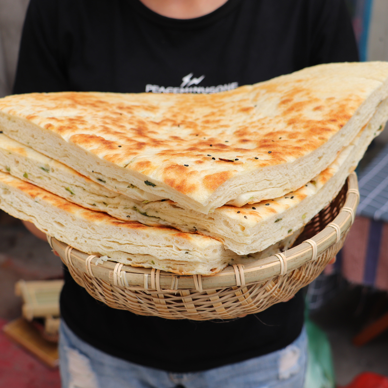 山东葱油饼千层饼发面饼大饼特产主食早餐北方面食火烧锅饼手抓饼