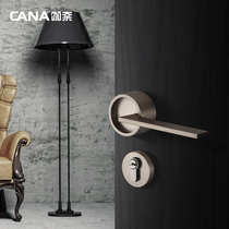 Gaiai mute door lock indoor room wooden door bedroom toilet home universal room zinc alloy door handle lock
