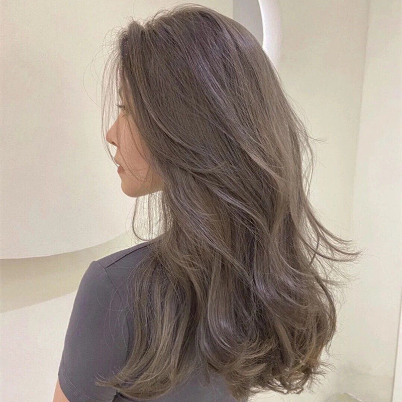 亚麻灰棕色染发剂2020流行色自己在家染纯膏女植物泡泡抹新款显白