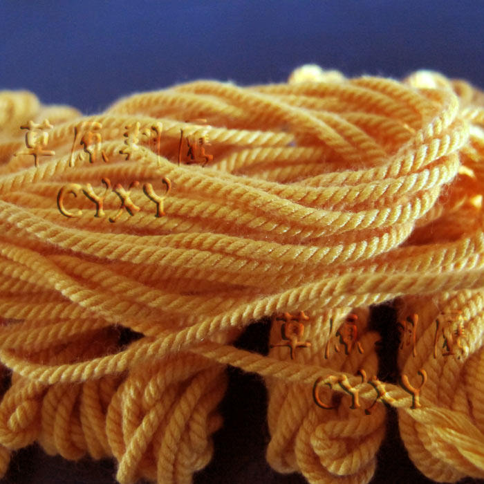 手搓绵线手工捻线金黄色佛珠线绳diy配件佛珠念珠手珠棉线