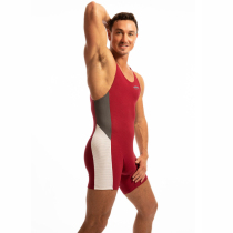 Badiace mens butterfly net one-piece swimsuit One-piece wrestling suit Tights weightlifting training suit Performance clothing