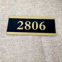 Acrylic screen printing high-end community house number plate household custom room number plate Hotel hotel dormitory rental room