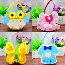 Fabric DIY bag non-woven handmade bag cartoon Three-dimensional paste making kindergarten handmade material bag