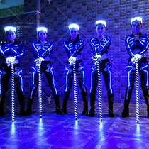 LED luminous crutch LED luminous hand LED luminous performance Costume Jazz Dance Crutches Laser Gloves