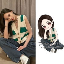 Shen Mengchen with the original style hipster Korean loose knit vest womens coat 2020 Spring and Autumn New