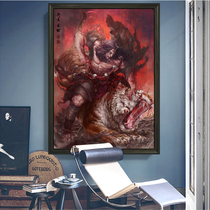 Zhang Moyi teacher oil painting original decorative painting Living room office dining room hanging painting Hand-painted illustration print abstract