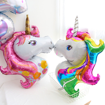 Cartoon animal shape aluminum film unicorn balloon adult baby children birthday arrangement party decoration supplies