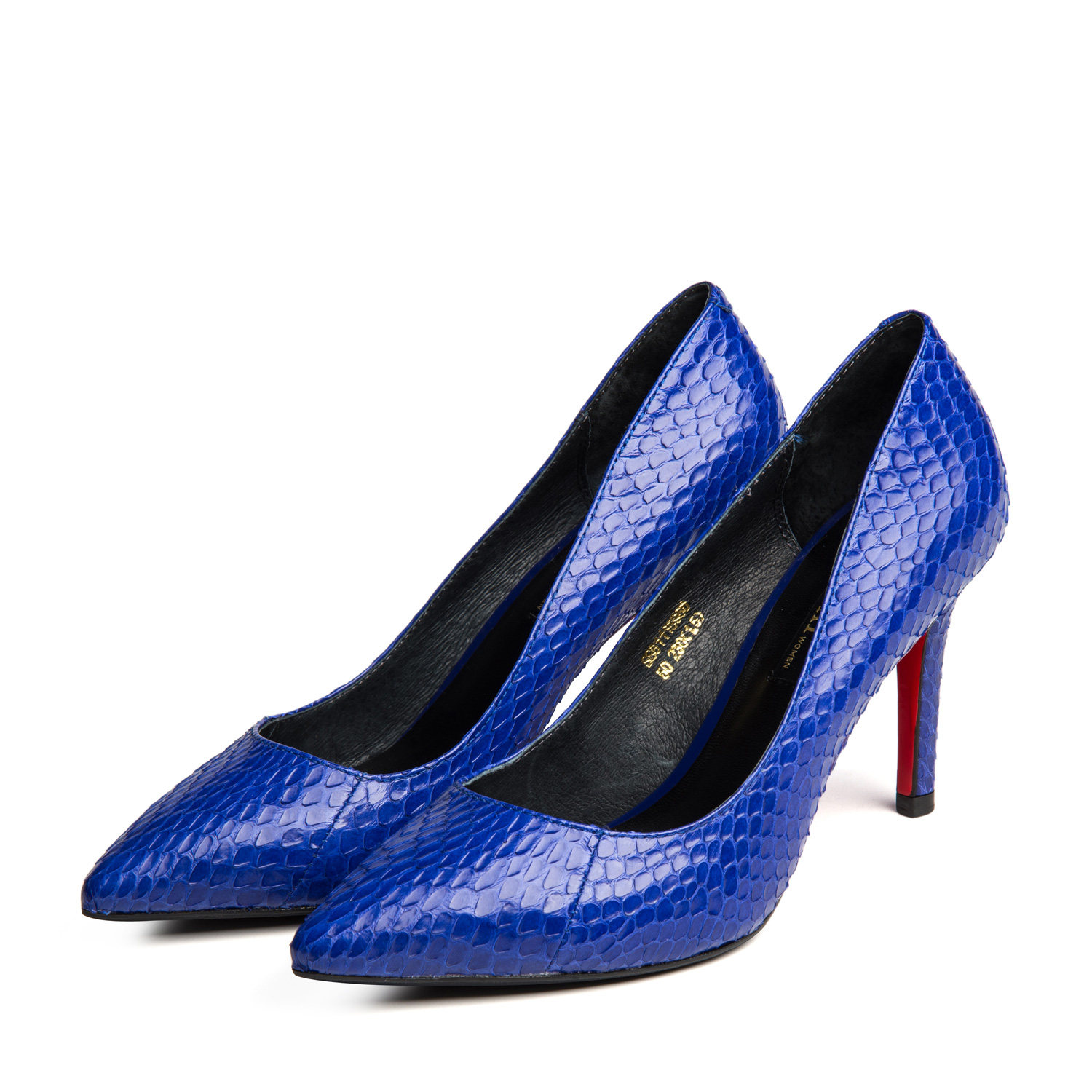 st&sat星期六2016新款蛇皮尖头高跟浅口单鞋女鞋ss61115960