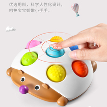 Hedgehog bubble music infant color hand grip decompression press pressure plate baby finger fine rodent avant pioneer comfort toy