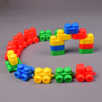 Animation city Building blocks desktop plastic puzzle toys Car train castle assembly kindergarten childrens toys