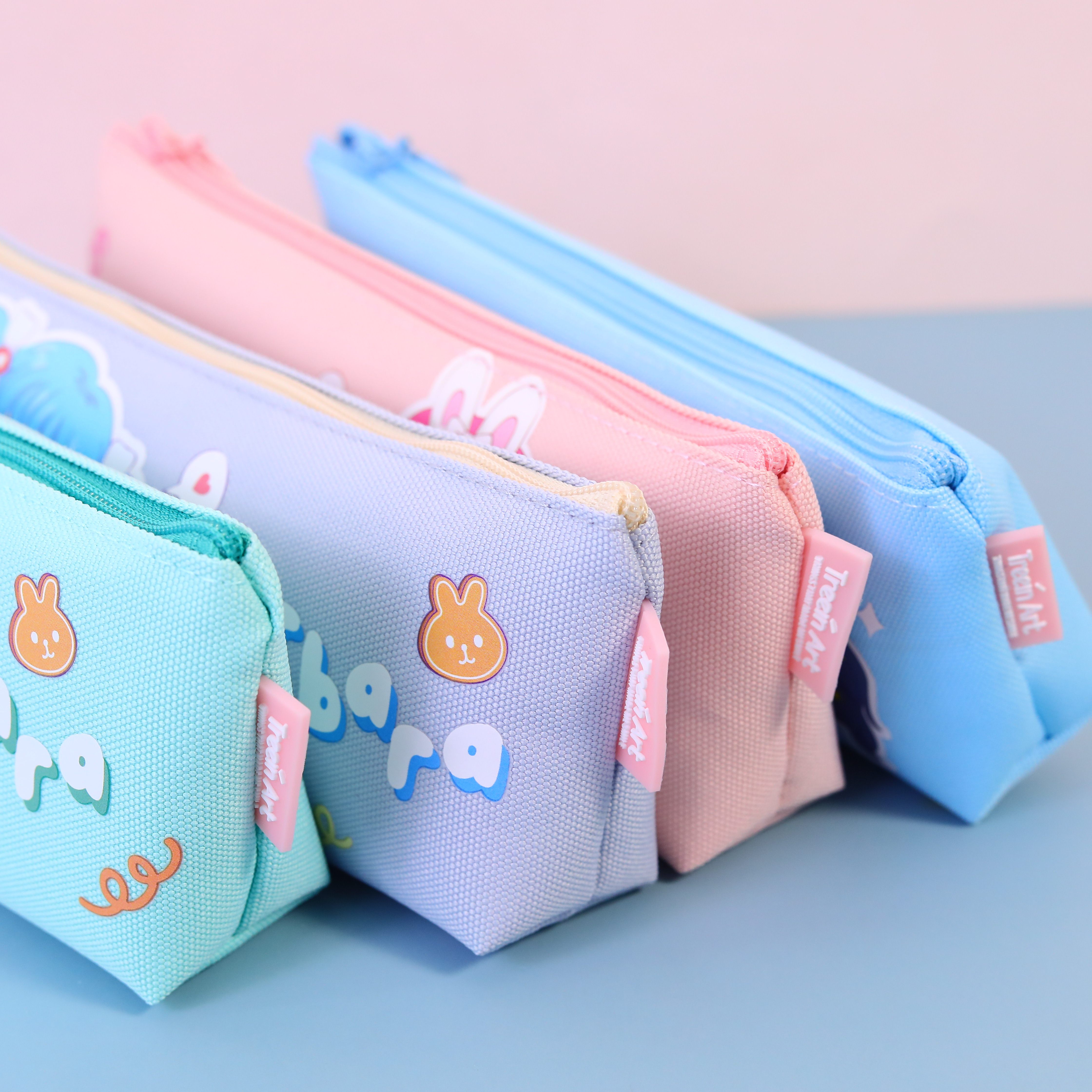 小清新少女心文具笔袋铅笔袋青壹坊barbara可爱女孩倒梯形笔袋l