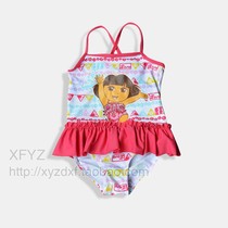 D402 Every girls favorite Dora girls one-piece swimsuit skirt type 2-6 years old